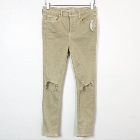 Free People Pants - FREE PEOPLE High Waist Busted Knee Skinny NWOT